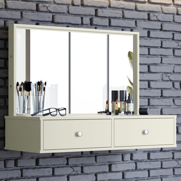 Penteadeira Suspensa Onix 2 Gavetas Off White - Tigus