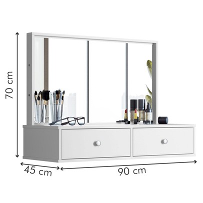 Penteadeira Suspensa Onix 2 Gavetas Branco - Tigus