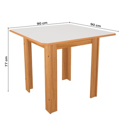 Mesa de Jantar 4 Lugares Freijó/Off White 10050.1 - Indékes