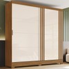 Guarda-Roupa Solteiro 2 Portas 3 Gavetas Nature/Off White B352 - Briz