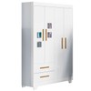 Guarda-Roupa Infantil Fly 4 Portas 2 Gavetas Branco - Tigus