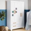Guarda-Roupa Infantil Fly 4 Portas 2 Gavetas Branco - Tigus