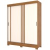 Guarda-Roupa Solteiro 2 Portas 2 Gavetas Flex Nature/Off White/Cinza B353 - Briz
