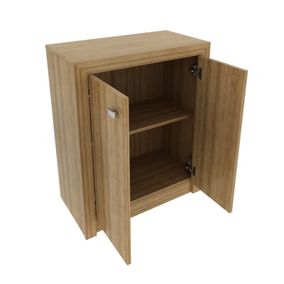 Armário para Escritório Baixo 2 Portas Amendoa Me4103 - Tecno Mobili