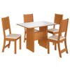 Mesa de Jantar 4 Lugares 10060.1 Freijó/Off White - Indékes