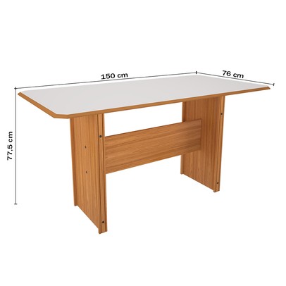 Mesa de Jantar 6 Lugares 10070.1 Freijó/Off White - Indékes