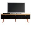 Rack para TV Até 65 Polegadas Memphis 3 Portas Carvalho Dakar/Preto - Soluzione