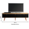 Rack para TV Até 65 Polegadas Memphis 3 Portas Carvalho Dakar/Preto - Soluzione