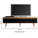 Rack para TV Até 65 Polegadas Memphis 3 Portas Carvalho Dakar/Preto - Soluzione