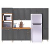 Cozinha Completa Firenze 14 Portas 2 Gavetas Chumbo 6171.107 - Indékes