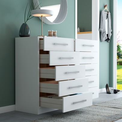 Cômoda Vitoria 10 Gavetas Branco - Panorama Móveis