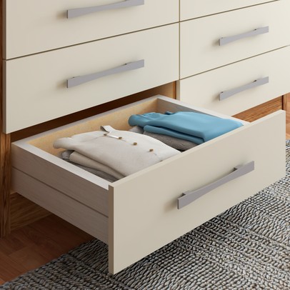 Cômoda Vitoria 10 Gavetas Naturale/Off White - Panorama Móveis