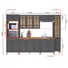 Cozinha Completa Firenze 16 Portas 2 Gavetas com Vidro 6171.104 Chumbo - Indékes