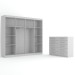 Quarto de Casal Ele e Ela Guarda-Roupa 8 Portas e 8 Prateleiras Cômoda 10 Gavetas Branco - Panorama Móveis