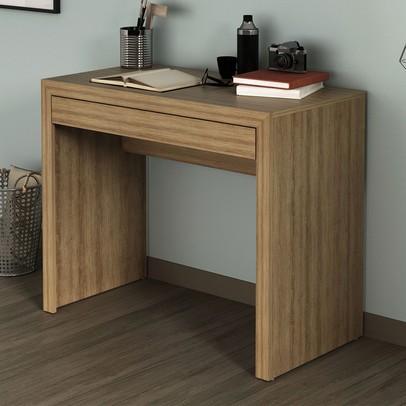 Mesa Escrivaninha 1 Gaveta Amendoa Me4107 - Tecno Mobili