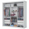 Guarda-Roupa Casal Isabela 3 Portas de Correr com Espelho 4 Gavetas Branco/Freijó - Carioca Móveis