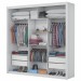 Guarda-Roupa Casal Isabela 3 Portas de Correr com Espelho 4 Gavetas Branco/Freijó - Carioca Móveis