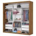 Guarda-Roupa Casal Isabela 3 Portas de Correr com Espelho 4 Gavetas Freijó/Branco - Carioca Móveis