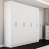 Guarda-Roupa Casal Ele e Ela 8 Portas 8 Prateleiras e Cômoda 10 Gavetas Branco - Panorama Móveis