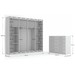 Guarda-Roupa Casal Ele e Ela 8 Portas 8 Prateleiras e Cômoda 10 Gavetas Branco - Panorama Móveis