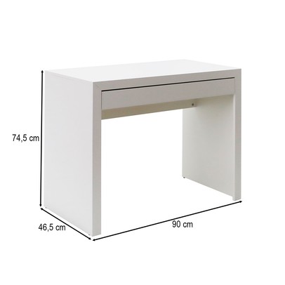 Mesa Escrivaninha 1 Gaveta Branco Me4107 - Tecno Mobili