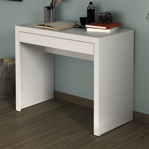 Mesa Escrivaninha 1 Gaveta Branco Me4107 - Tecno Mobili