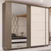 Guarda-Roupa Casal Havaí com Espelho 2 Portas 6 Gavetas Duna/Off White - Henn