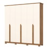 Guarda-Roupa Casal Andréas 6 Portas 6 Gavetas Nature/Off White - Henn