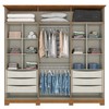 Guarda-Roupa Casal Andréas 6 Portas 6 Gavetas Nature/Off White - Henn