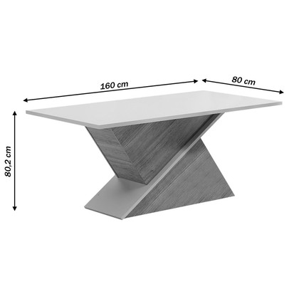 Mesa de Jantar 6 Lugares Poliana Mel/Blonde/Nude - Panorama Móveis