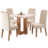 Mesa de Jantar 4 Lugares Charlotte Mel/Blonde/Nude - Panorama Móveis