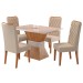 Mesa de Jantar 4 Lugares Cansas Mel/Blonde/Nude - Panorama Móveis