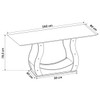 Mesa de Jantar 6 Lugares Dallas Mel/Blonde/Nude - Panorama Móveis