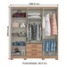 Guarda-Roupa Casal Caju 6 Portas 3 Gavetas Jequitibá Brilho - Henn