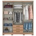 Guarda-Roupa Casal Caju 6 Portas 3 Gavetas Jequitibá Brilho - Henn