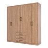 Guarda-Roupa Casal Caju 6 Portas 3 Gavetas Jequitibá Brilho - Henn