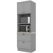 Torre Quente Americana 2 Portas 2 Gavetas 100% Mdf C351 Cinza - Henn