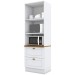 Torre Quente Americana 2 Portas 2 Gavetas 100% Mdf C351 Branco/Nature - Henn