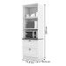 Torre Quente Americana 2 Portas 2 Gavetas 100% Mdf C351 Cinza/Nature - Henn