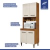 Cozinha Completa Atenas 14 Portas 3 Gavetas Nature/Off White - Kaiki Móveis