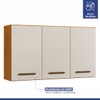 Cozinha Completa Atenas 14 Portas 3 Gavetas Nature/Off White - Kaiki Móveis