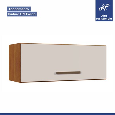 Cozinha Completa Atenas 14 Portas 3 Gavetas Nature/Off White - Kaiki Móveis