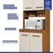 Cozinha Completa Atenas 14 Portas 3 Gavetas Nature/Off White - Kaiki Móveis