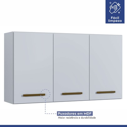 Cozinha Completa Atenas 14 Portas 3 Gavetas Branco - Kaiki Móveis