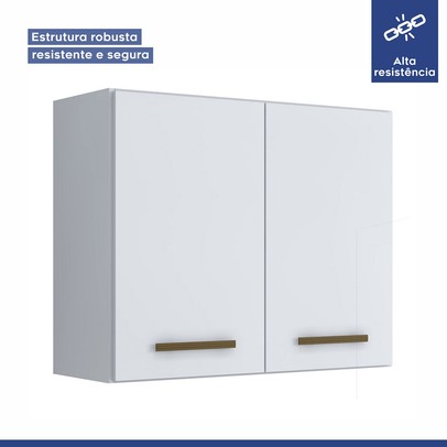 Cozinha Completa Atenas 14 Portas 3 Gavetas Branco - Kaiki Móveis