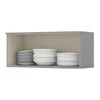 Armário Aéreo Cozinha 80 Cm Americana 1 Porta Basculante 100% Mdf Cinza - Henn