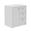 Armário para Escritório Baixo 1 Porta 3 Gavetas Me4111 Branco - Tecno Mobili