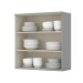 Armário Aéreo Cozinha 80 Cm Americana 2 Portas 100% Mdf Cinza - Henn
