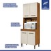 Cozinha Completa Atenas 12 Portas 3 Gavetas Nature/Off White - Kaiki Móveis