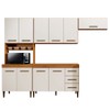 Cozinha Completa Atenas 10 Portas 3 Gavetas Nature/Off White - Kaiki Móveis